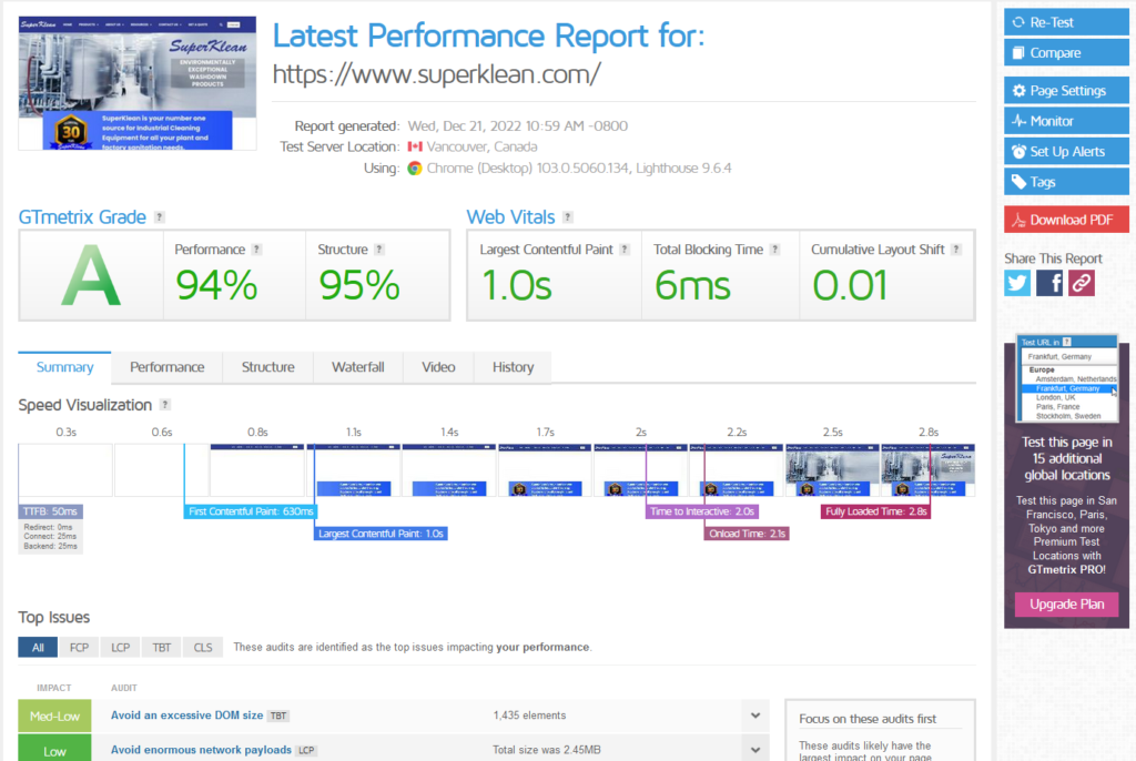 Site Speed Audit for SEO